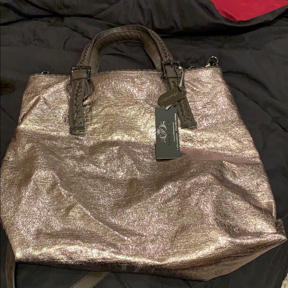 Paris Hilton Pewter Purse Bag New with tags
